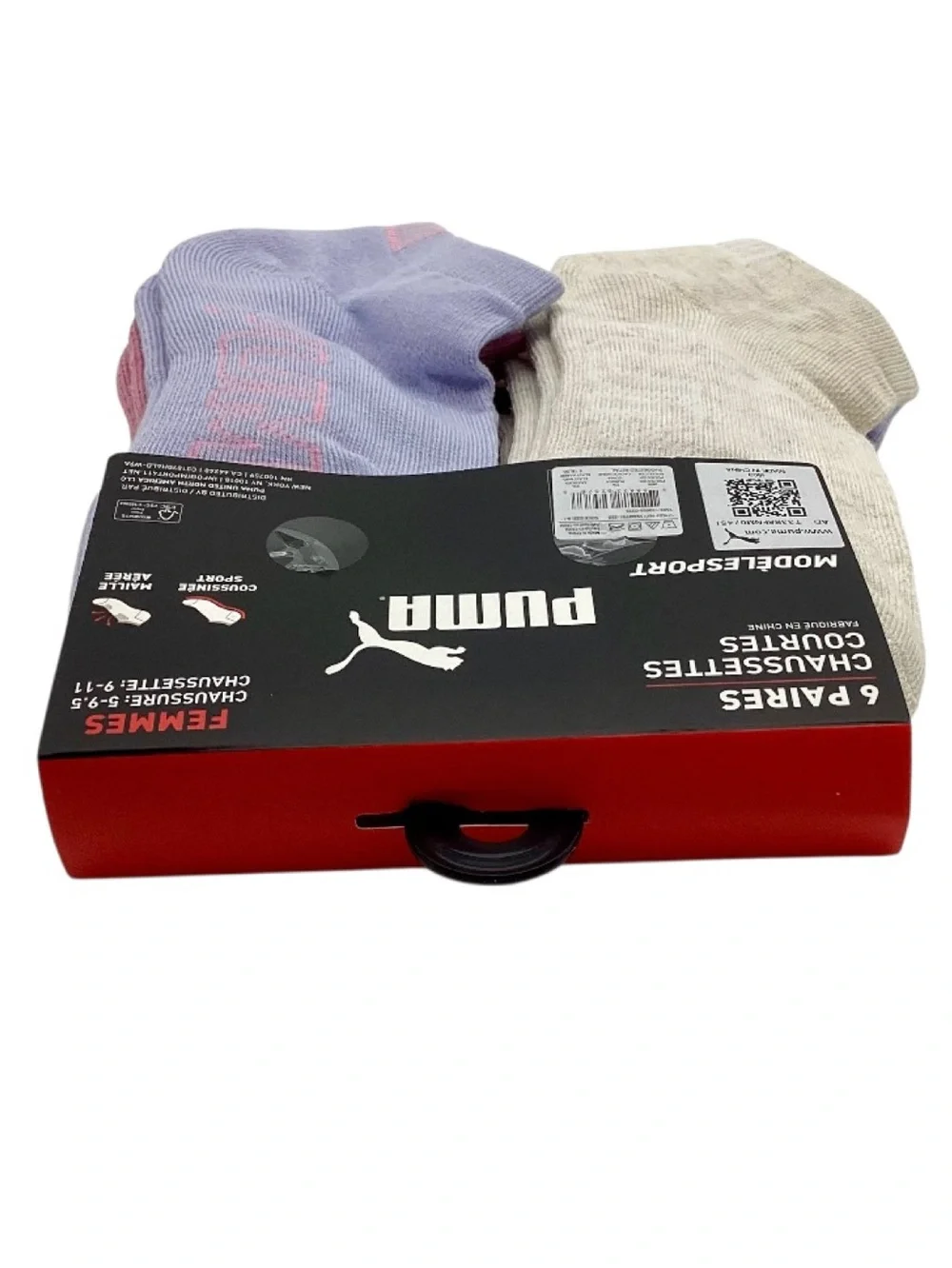 Puma 6 pk. Low Cut Sportstyle Training Socks (NWT) (Shoe Size: 5-9.5)